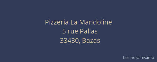 Pizzeria La Mandoline