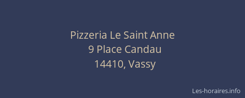 Pizzeria Le Saint Anne