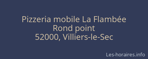 Pizzeria mobile La Flambée