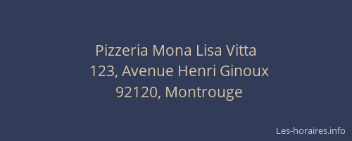 Pizzeria Mona Lisa Vitta