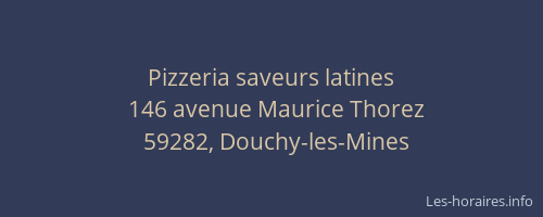 Pizzeria saveurs latines