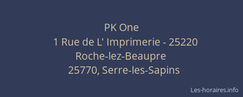 PK One