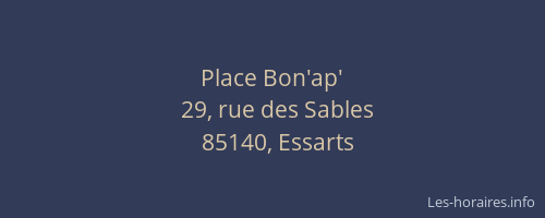 Place Bon'ap'