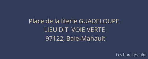 Place de la literie GUADELOUPE