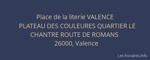 Place de la literie VALENCE