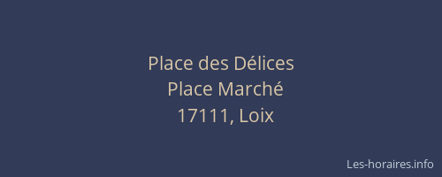 Place des D&eacute;lices