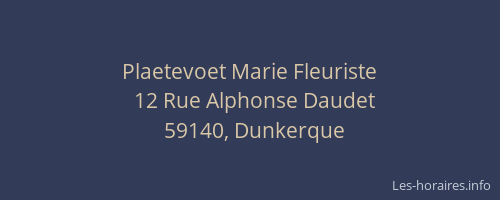 Plaetevoet Marie Fleuriste