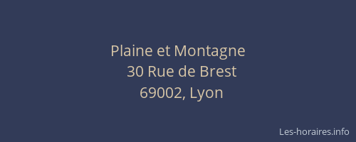 Plaine et Montagne