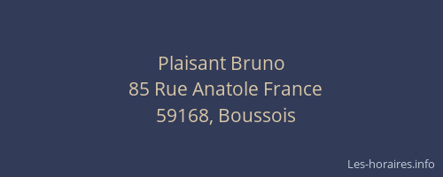 Plaisant Bruno