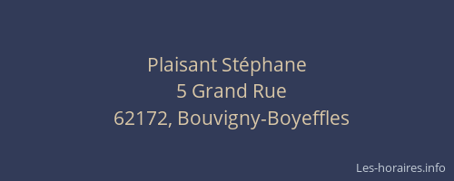 Plaisant St&eacute;phane