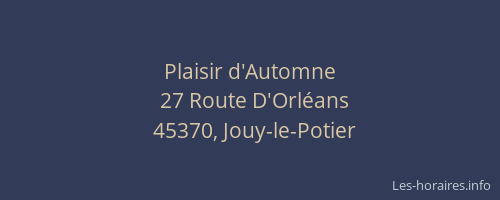 Plaisir d'Automne