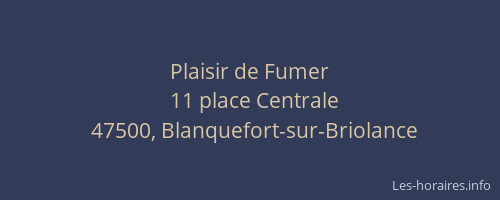 Plaisir de Fumer