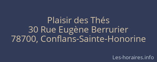 Plaisir des Thés