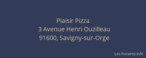 Plaisir Pizza