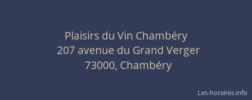 Plaisirs du Vin Chambéry