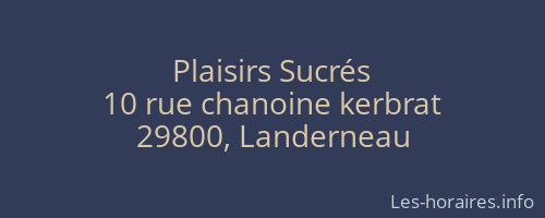 Plaisirs Sucrés