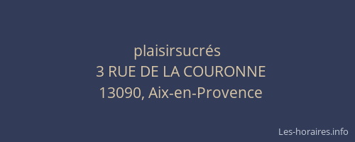 plaisirsucrés