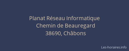 Planat R&eacute;seau Informatique