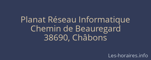 Planat Réseau Informatique