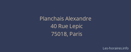 Planchais Alexandre