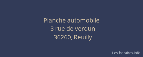 Planche automobile