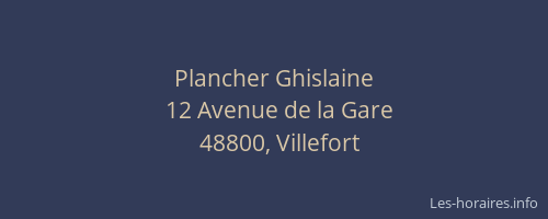 Plancher Ghislaine
