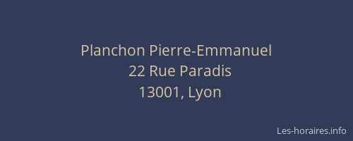 Planchon Pierre-Emmanuel