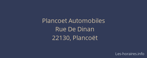 Plancoet Automobiles