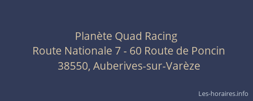 Plan&egrave;te Quad Racing