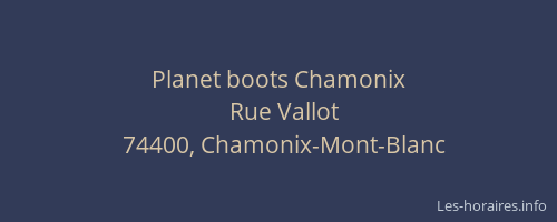 Planet boots Chamonix