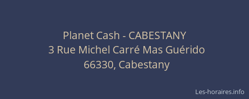 Planet Cash - CABESTANY