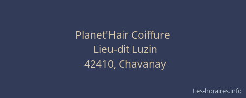 Planet'Hair Coiffure