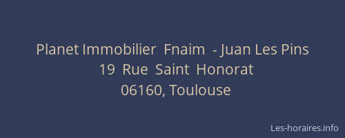 Planet Immobilier  Fnaim  - Juan Les Pins