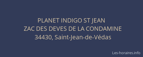 PLANET INDIGO ST JEAN