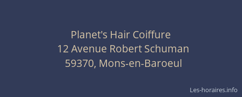 Planet's Hair Coiffure