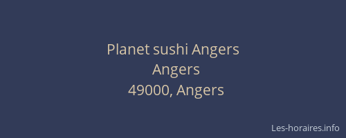 Planet sushi Angers