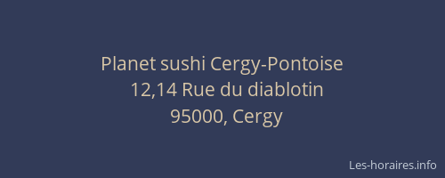 Planet sushi Cergy-Pontoise