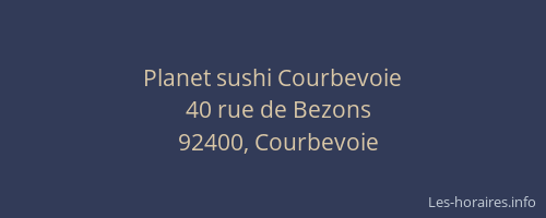 Planet sushi Courbevoie
