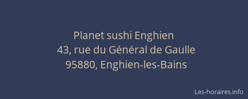 Planet sushi Enghien