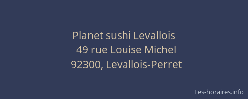 Planet sushi Levallois