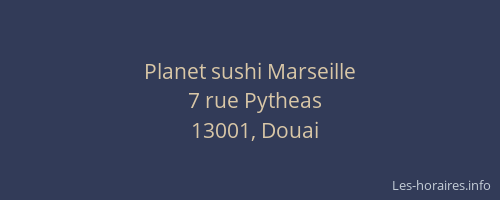 Planet sushi Marseille