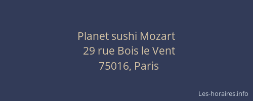 Planet sushi Mozart