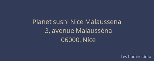 Planet sushi Nice Malaussena