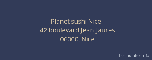Planet sushi Nice
