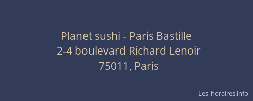 Planet sushi - Paris Bastille