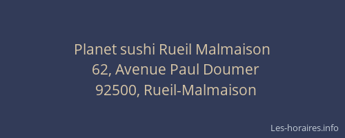 Planet sushi Rueil Malmaison