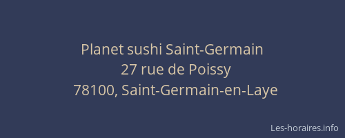 Planet sushi Saint-Germain