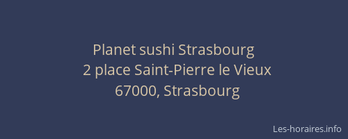 Planet sushi Strasbourg