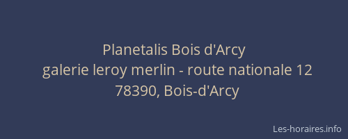 Planetalis Bois d'Arcy