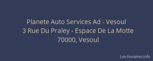 Planete Auto Services Ad - Vesoul